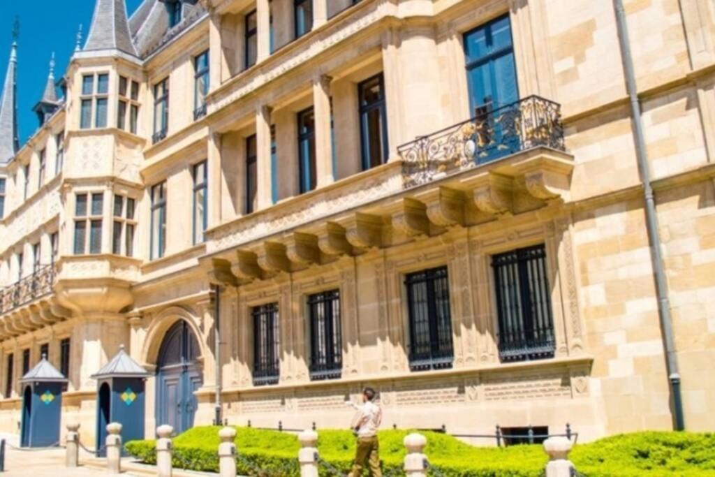 Large Family Retro Flat In City Center- Large Terrace & Garden View, Free Parking Luxembourg Bagian luar foto